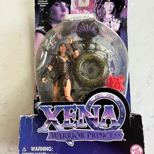 New Xenia Warrior Collectable with tiny sword, tribal mask and Ambrosia Cave